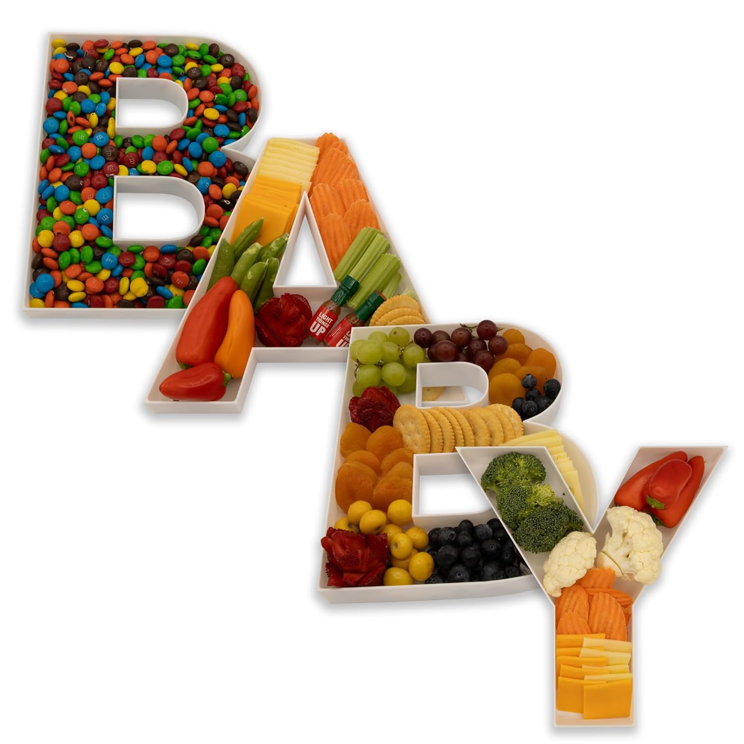 Food Storage Baby - Lebensmittel befüllbare Buchstaben geformt Süßigkeiten Blume