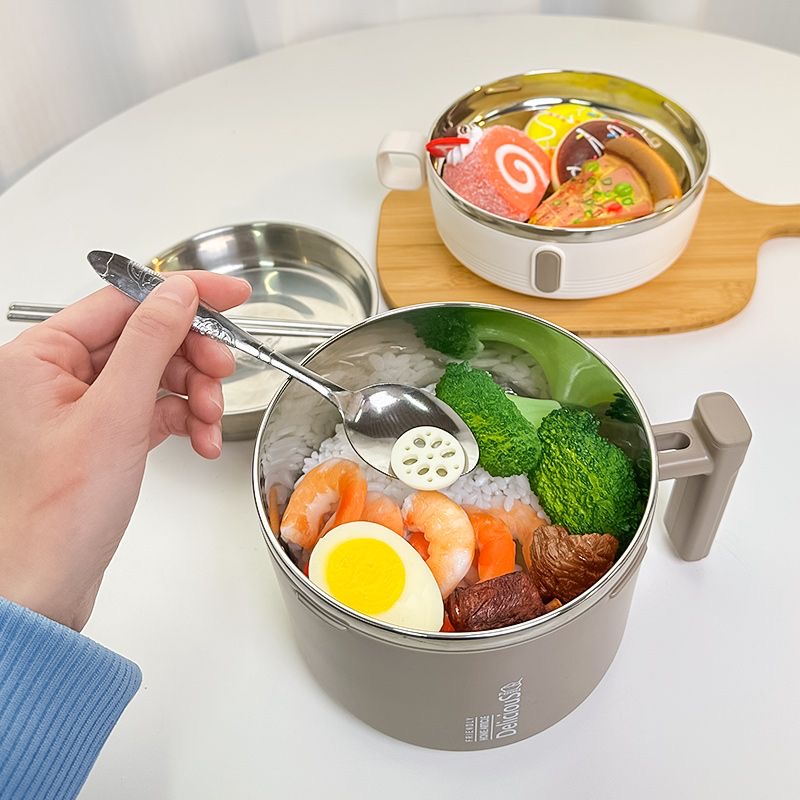 Food Storage Long Term - Hochwertige Thermo-Lunchbox aus PP-Edelstahl 304, langfristige