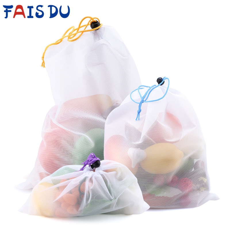 Produce Bag Reusable Mesh - 3/9/15 Stück wiederverwendbare Gemüse- und Obst-Mesh-Produktbeutel,