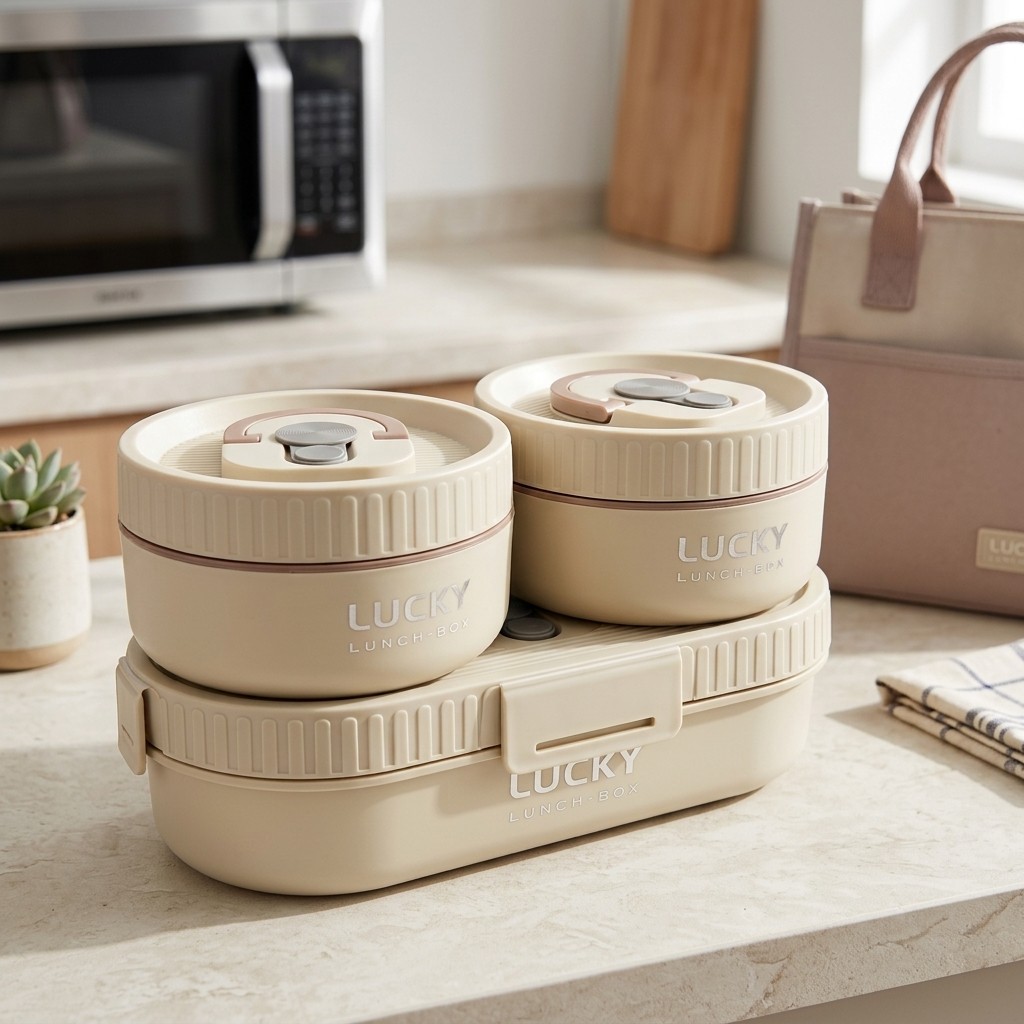 Food Storage 30 Years - Mikrowellengeeignete Edelstahl-Lunchbox Auslaufsicheres Bento-Box-Set Tragbare Lebensmittelbehälter