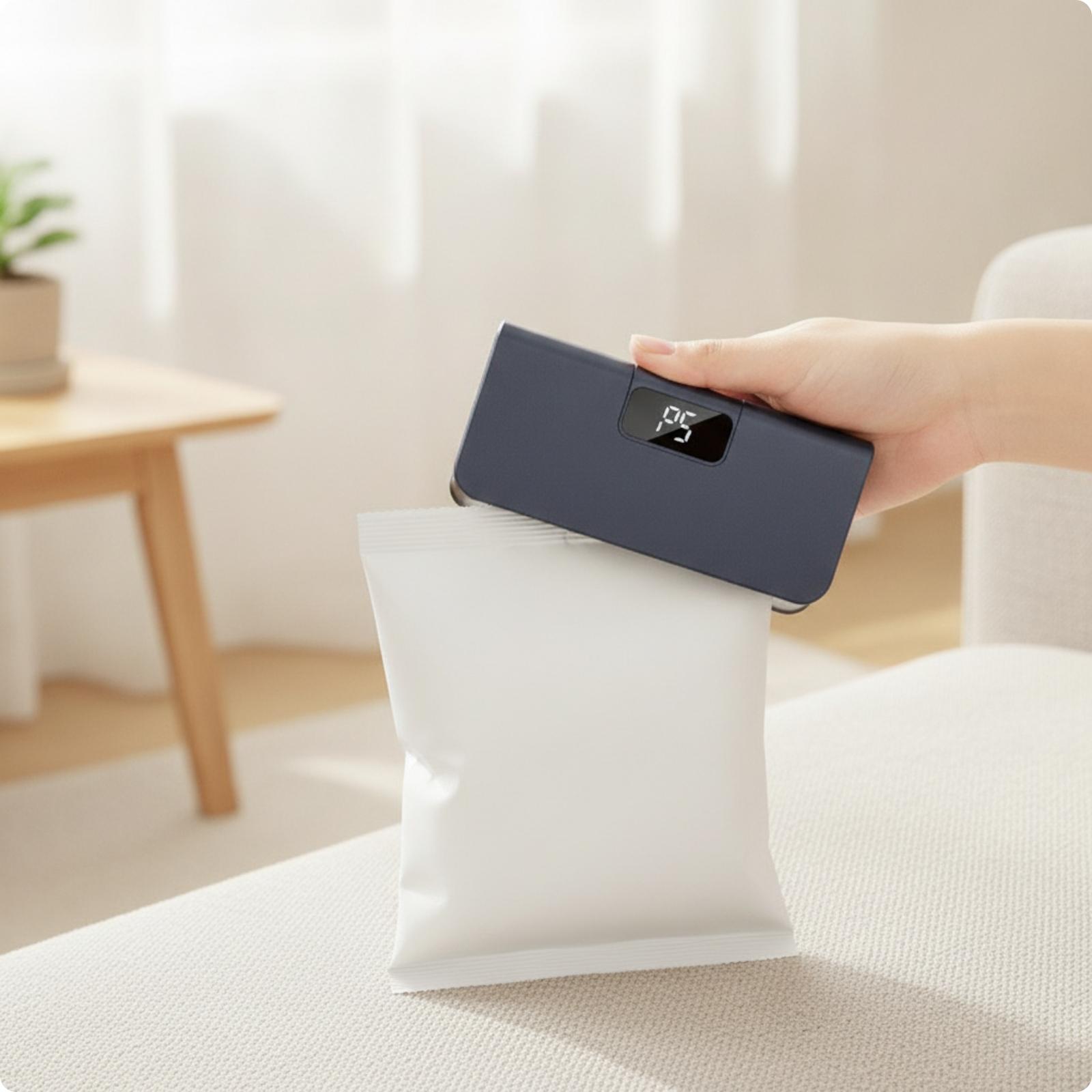 Food Storage Zip Bags - Beutelversiegler mit Digitalanzeige | Einfach zu