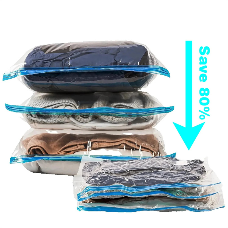 Food Storage Zip Bags - Elektrische Luftpumpe Mini-Vakuumiergerät Vakuum-Kompressionsbeutel Platzsparend für