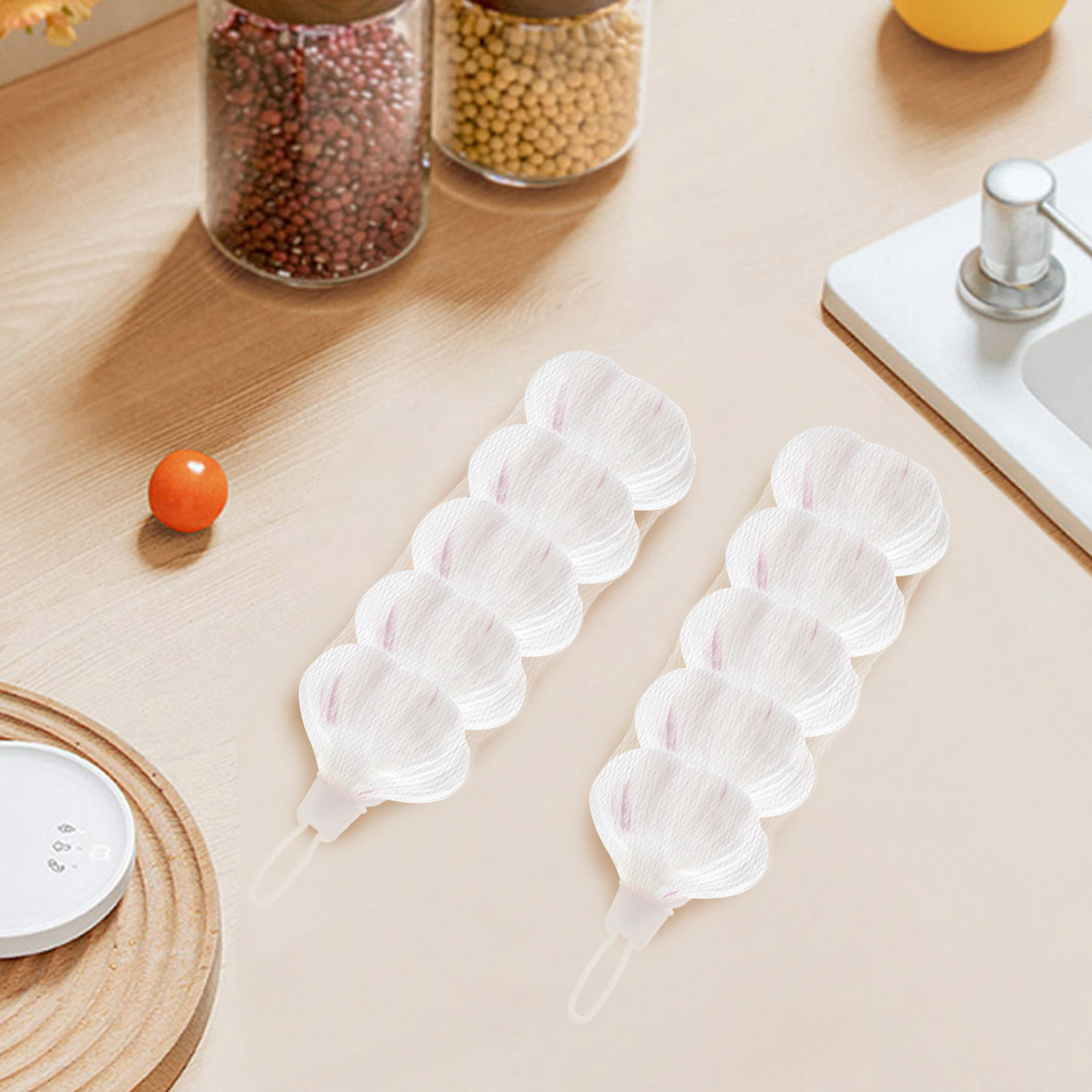 Produce Bag Reusable Mesh - 100 Sets Leichte, atmungsaktive Netzbeutel für