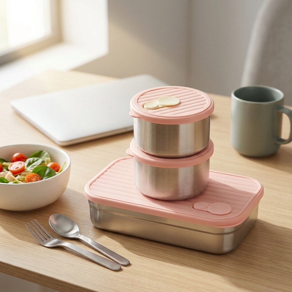 Food Storage 30 Years - Bento-Lunchbox-Set Mikrowellengeeignet 304 Edelstahl Lebensmittelbehälter Mahlzeitenvorbereitung