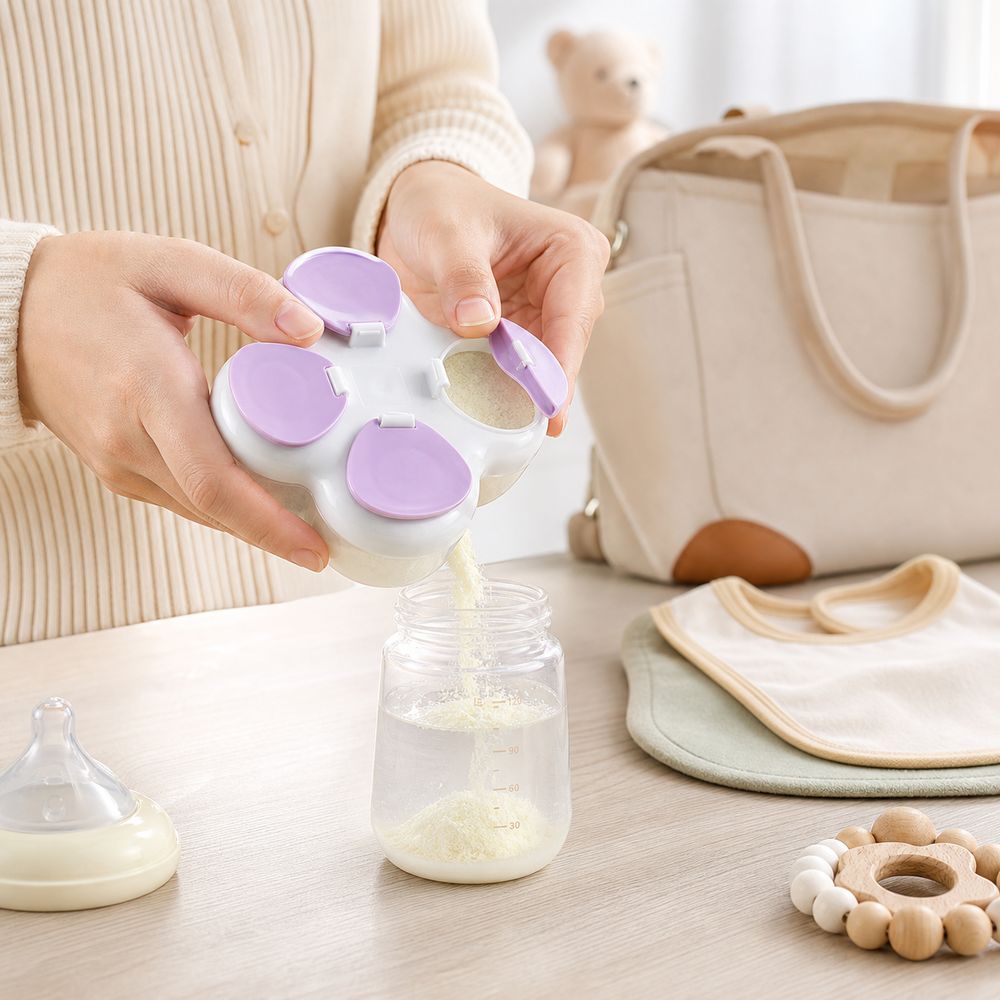 Food Storage Baby - Unterteilter Formel-Dispenser 720ml 4 Fächer Pulver-Spenderbox