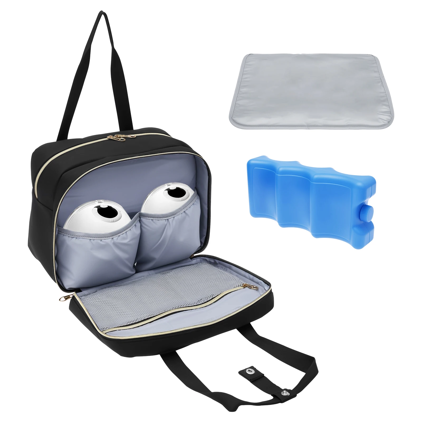 Food Storage Baby - Milchpumpen-Aufbewahrungstasche mit Eisbeutel und wasserdichter Matte,