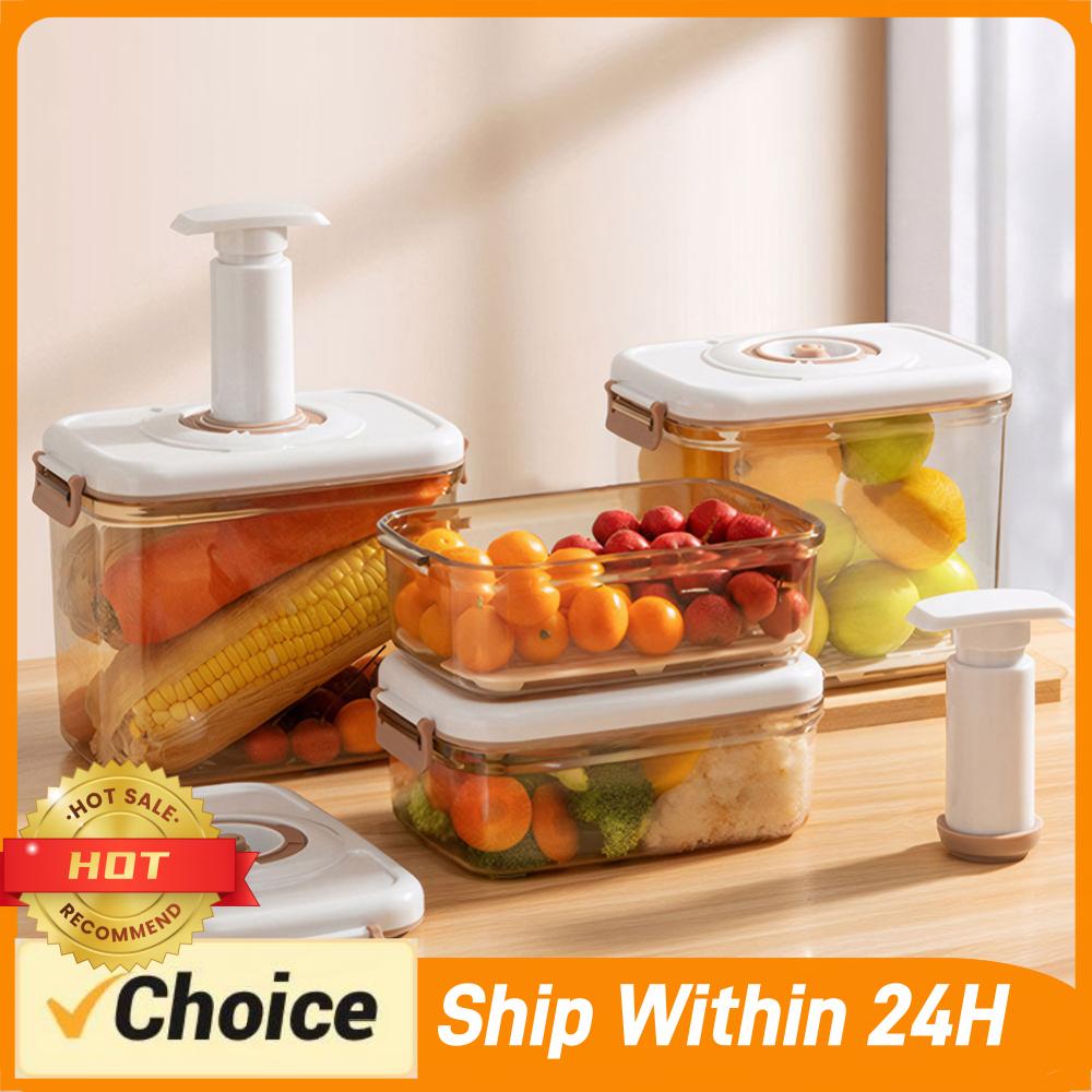 Food Storage Vacuum Containers - Vakuum-Lebensmittelbehälter mit Vakuumpumpe Küchen-Aufbewahrungsbox mit Abnehmbarer