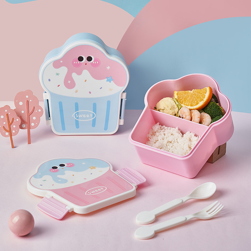 Portable Food Warmer - Niedliche Bento-Lunchbox, Schulheizung, tragbarer Kunststoff-Lunchbehälter für