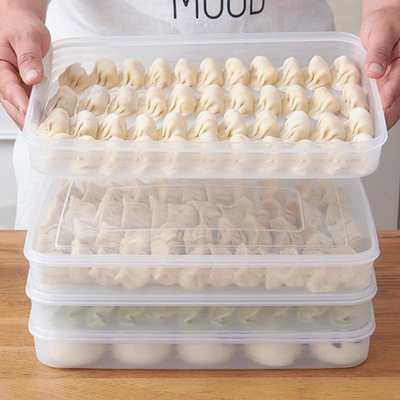 Food Storage On Table - Neue Küchen-Aufbewahrungsbox Kühlschrank-Organizer Transparente Lebensmittelbehälter Schale