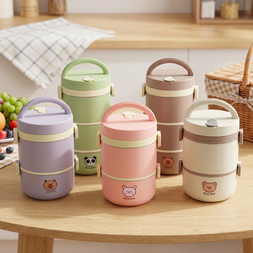 Food Storage 30 Years - 304 Edelstahl Thermische Lunchbox Bento-Box-Set Mikrowellengeeignete