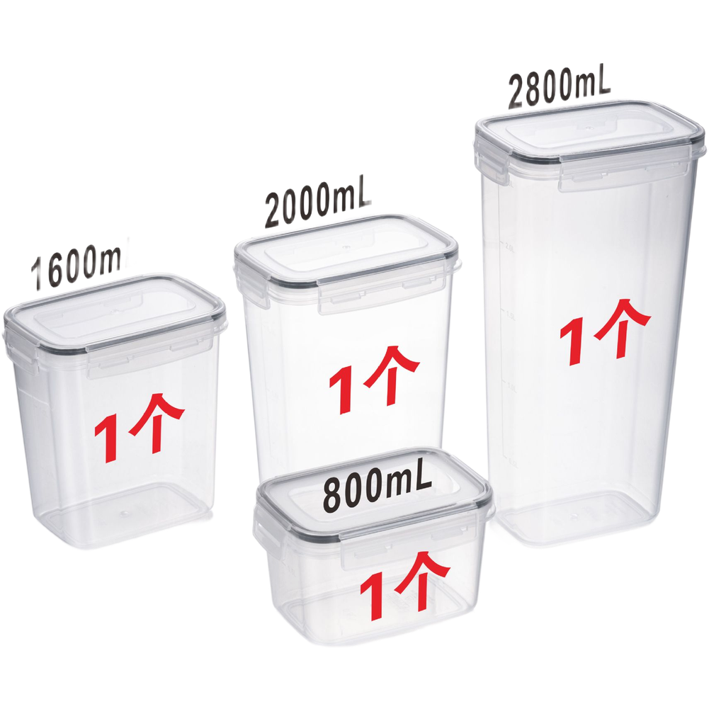 Food Storage Long Term - Quadratische Transparente Luftdichte Lebensmittel-Aufbewahrungsbehälter-Set aus Dickem