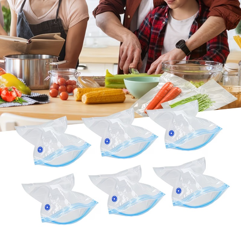 Food Storage Long Term - Professionelles Vakuumierbeutel-Set mit Handpumpe in Verschiedenen