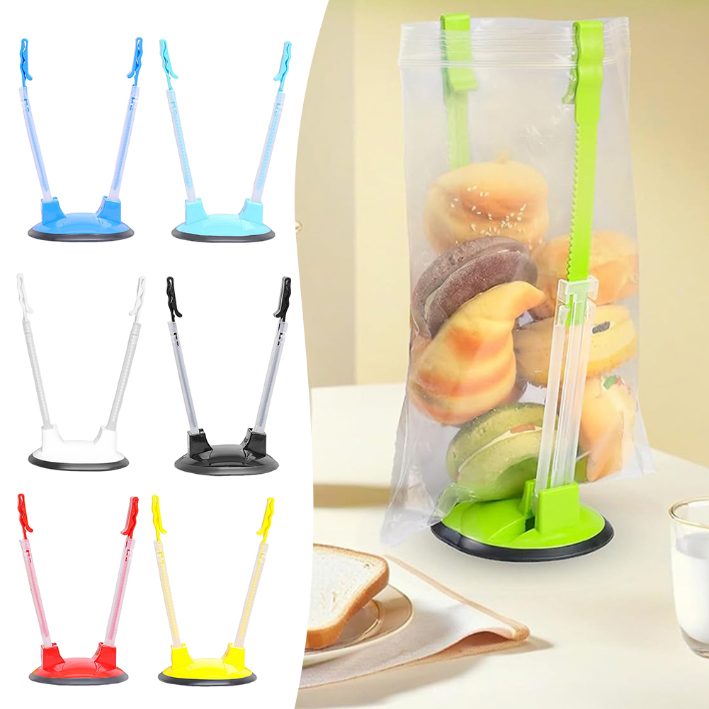 Food Storage Zip Bags - Einstellbares Nicht-Slip-Lebensmittel-Aufbewahrungsbeutelhalter Frischwahrer-Gefrierbeutel Unterstützung wiederverwendbares frisch