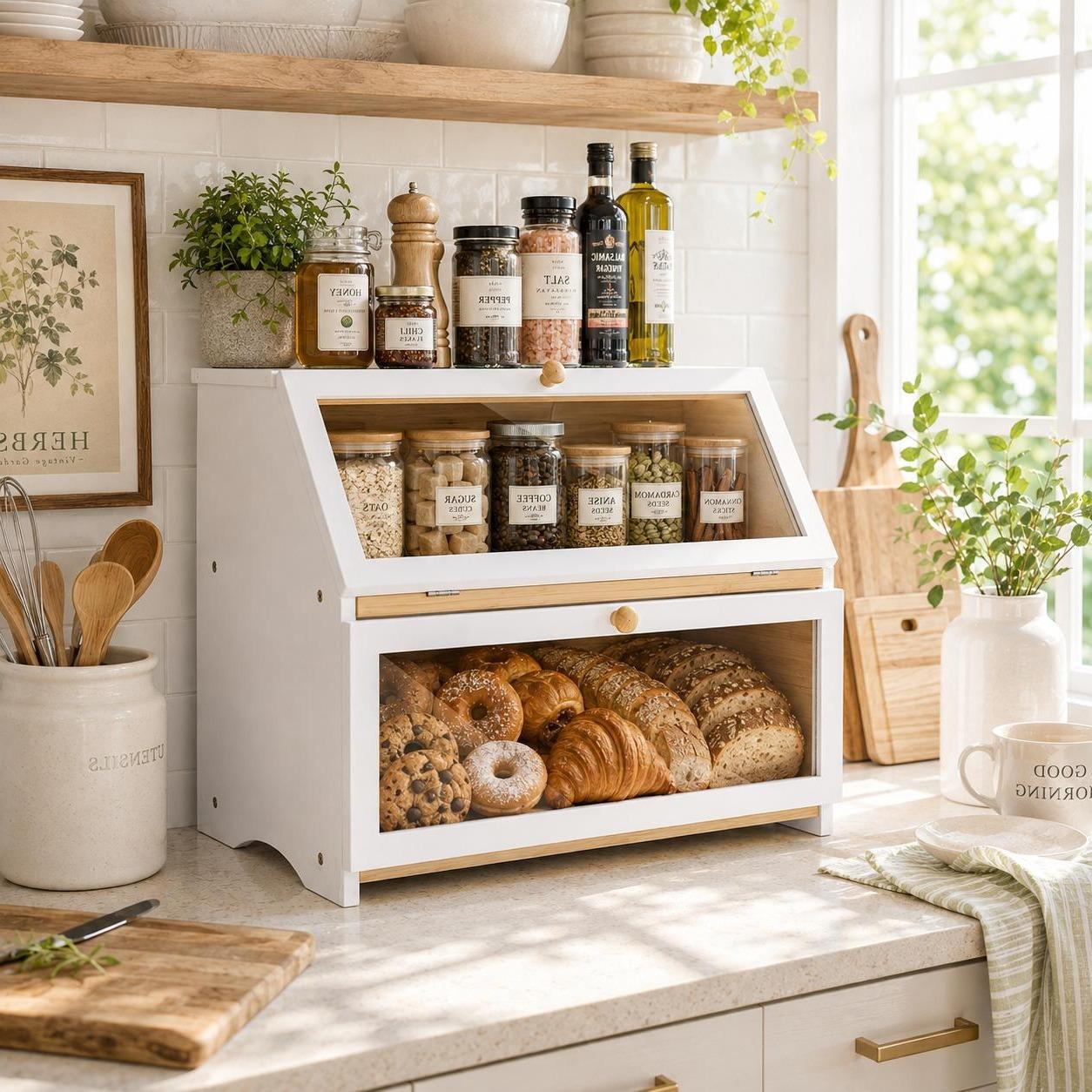 HOMEKOKO Doppelschichtige Brot – Food Storage Tank Bewertung und Preis