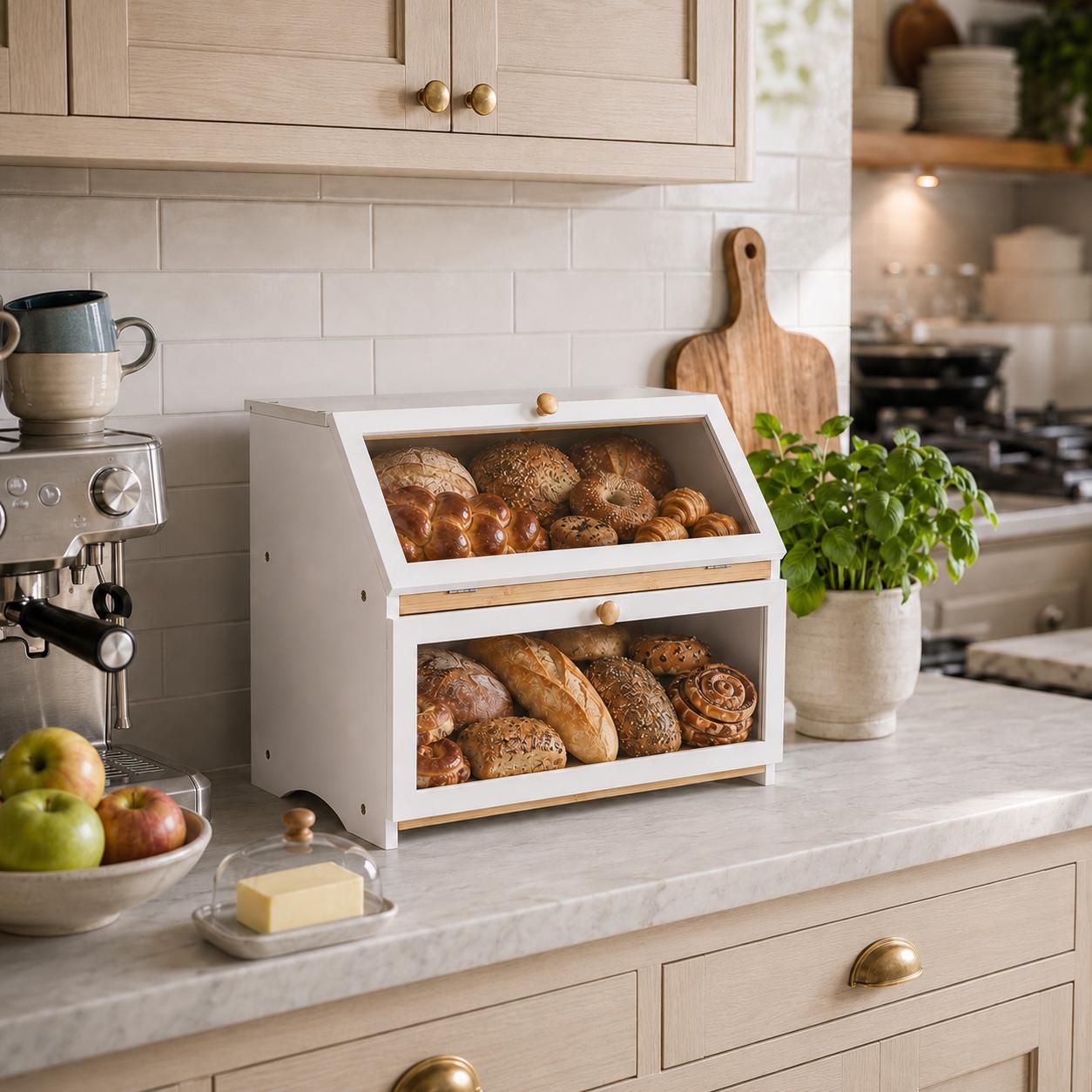 HOMEKOKO Doppelschichtige Brot – Food Storage Tank Bewertung und Preis