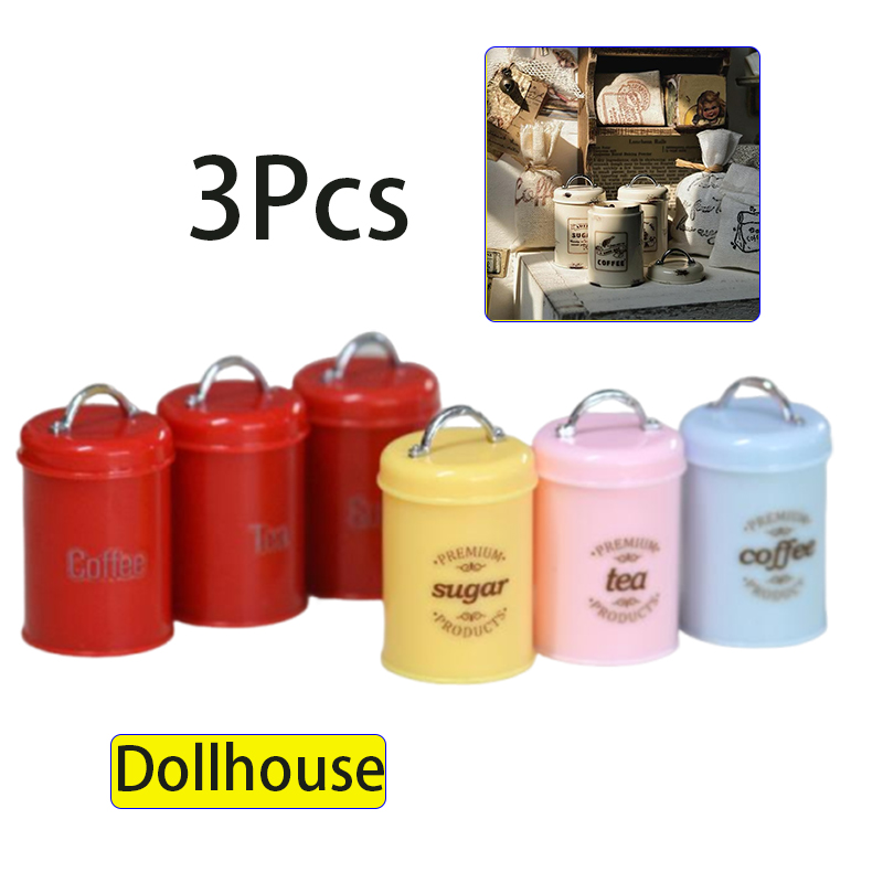 3Pcs Miniatur Puppenhaus Mini  – Food Storage Usa Bewertung und Preis