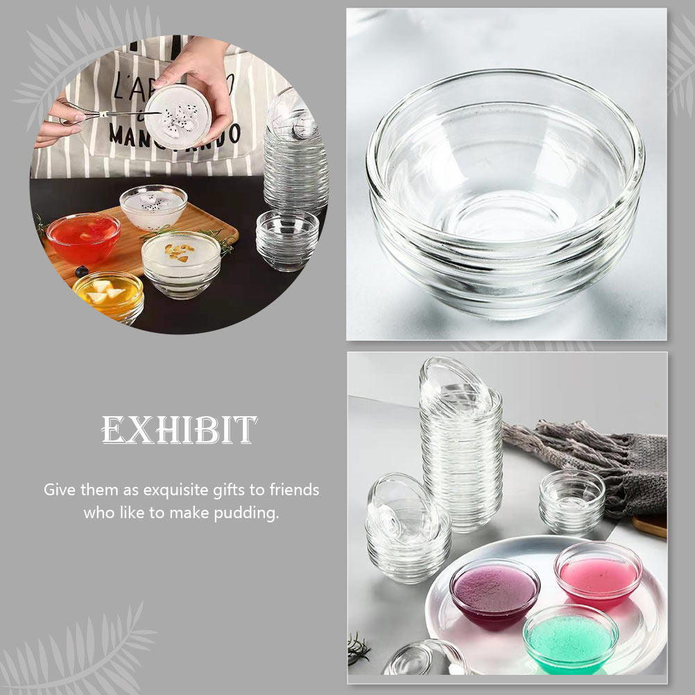 4 Stück Glas-Jelly-Schalen, ho – Food Storage Glass Containers Bewertung und Preis