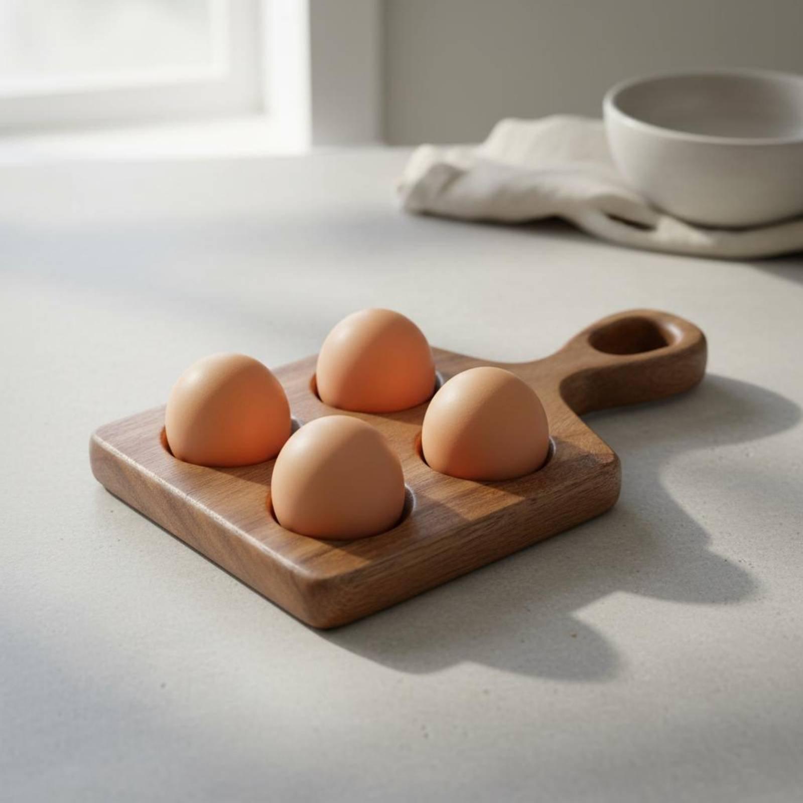 Eierablage aus Buchenholz mit  – Egg Storage Holder Bewertung und Preis