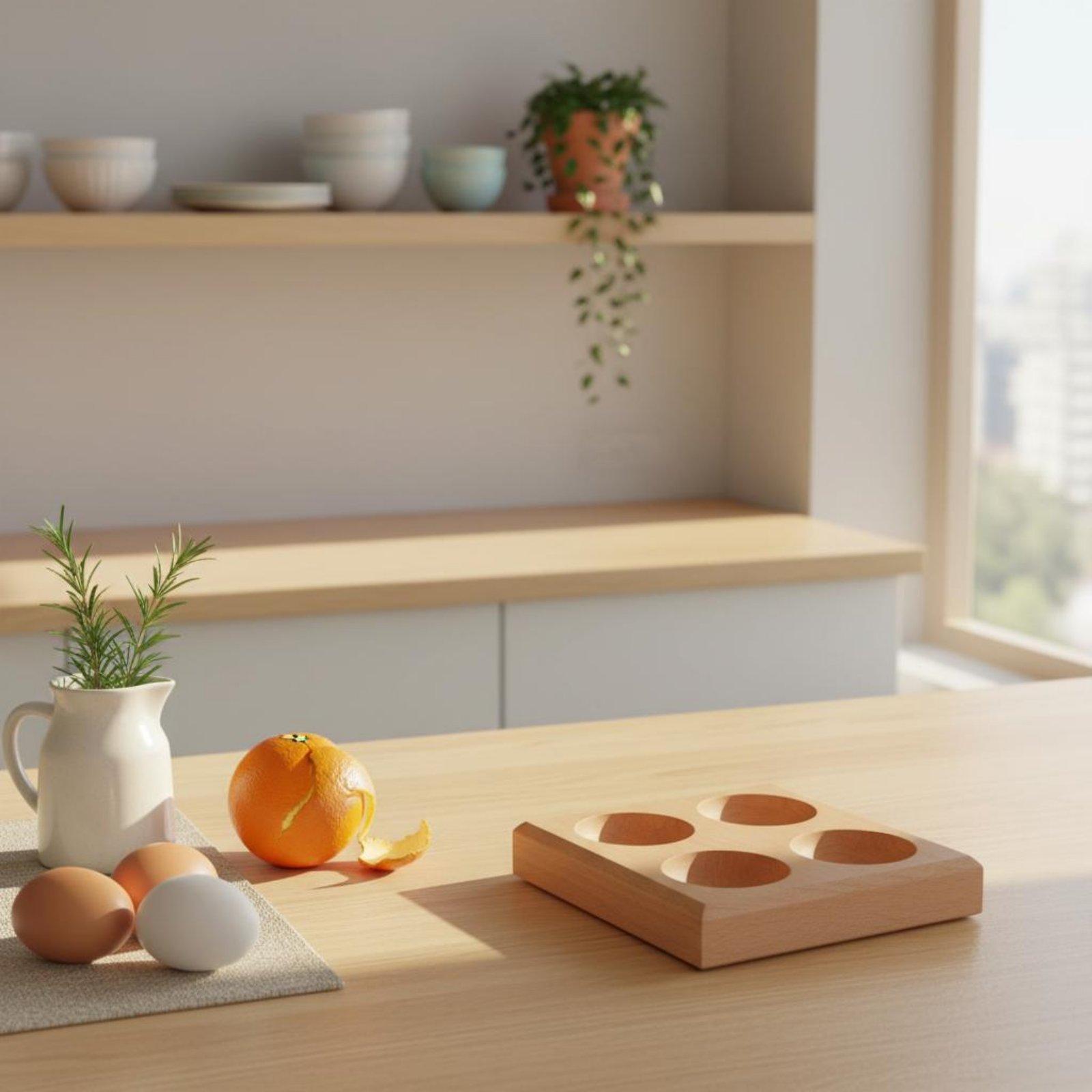 Eierablage aus Buchenholz mit  – Egg Storage Holder Bewertung und Preis
