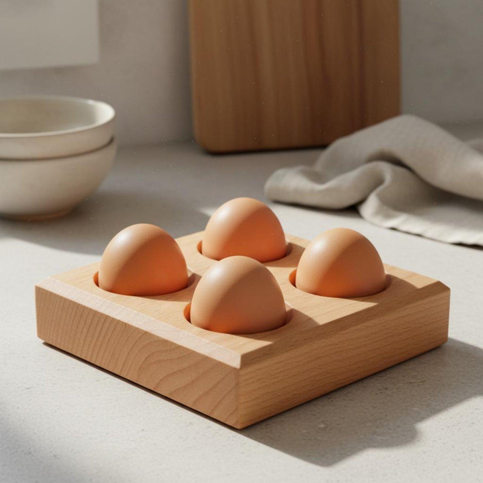 Eierablage aus Buchenholz mit  – Egg Storage Holder Bewertung und Preis