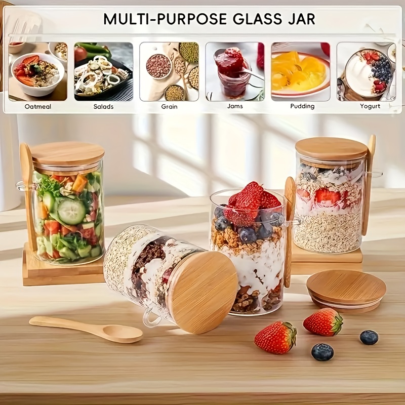 1/2/4/8-teiliges Haferflocken- – Food Storage Glass Containers Bewertung und Preis
