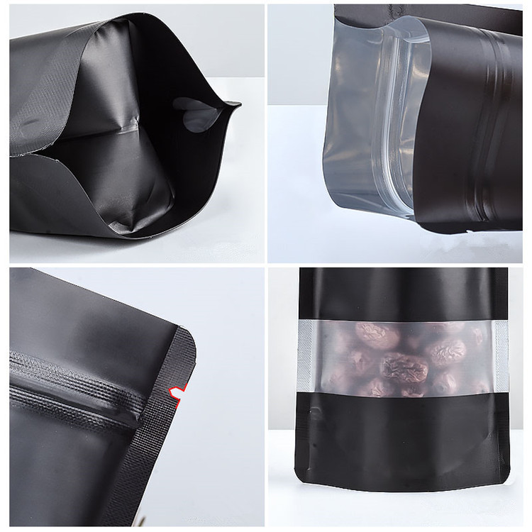 100PCS Stand-up Matte Schwarz  – Food Storage Zip Bags Bewertung und Preis