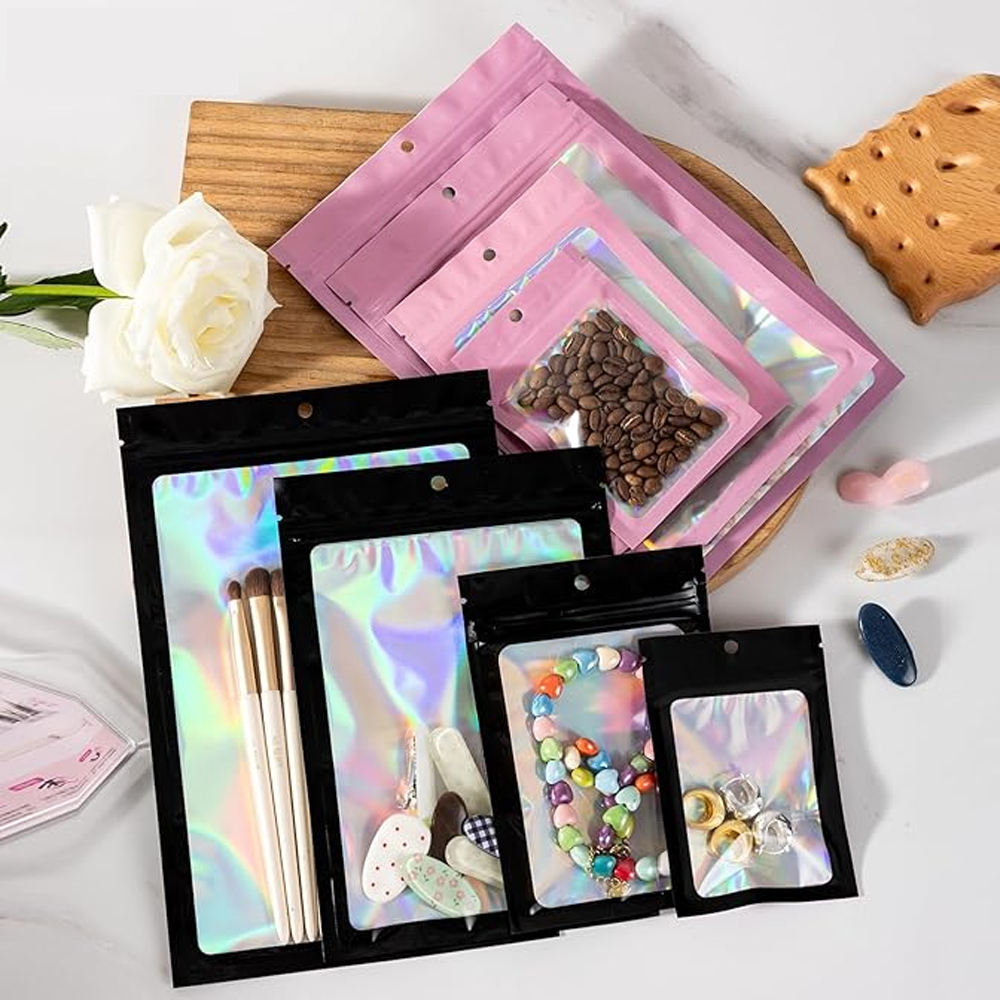 10-1000 Stück Holografische Zi – Food Storage Zip Bags Bewertung und Preis