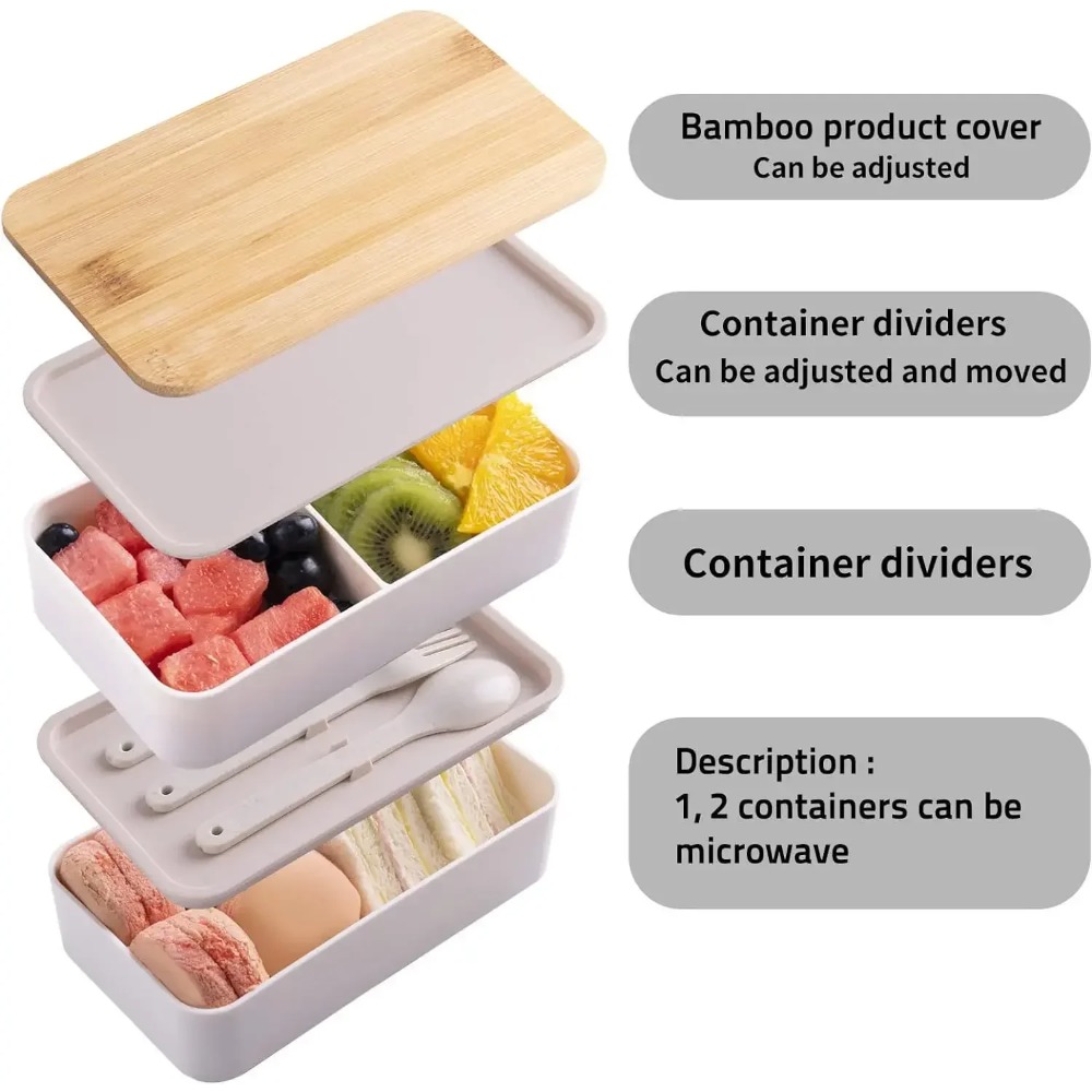 Erwachsenen-Bento-Lunchbox, 2- – Food Storage 30 Years Bewertung und Preis