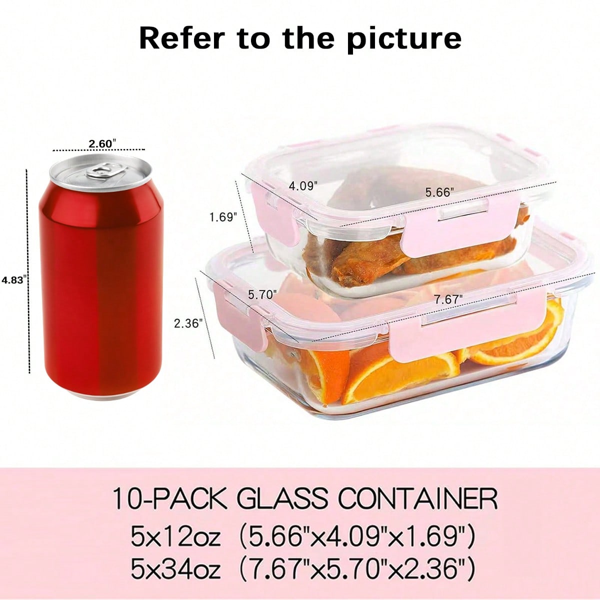 10er-Pack Glasbehälter für die – Food Storage Glass Containers Bewertung und Preis